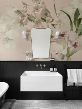 Soft Pastel Floral Velvet Bloom Mural For Elegant Spaces