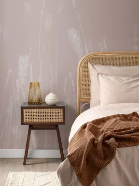 Light Pink Dried Flowers Wall Mural