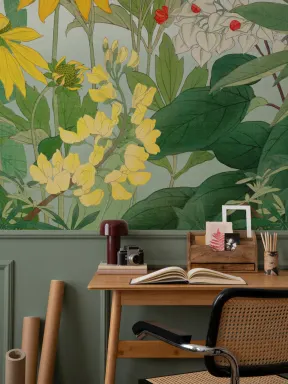 Lupin japansk akvarell blomsterfototapet