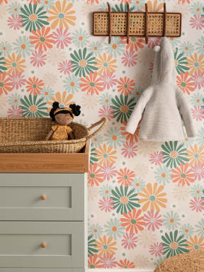 Big Bright Floral Wallpaper