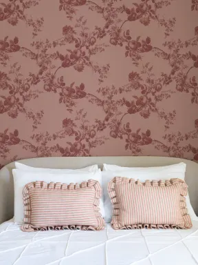 Dark Vintage Floral Wallpaper With Rosetta Elegance Mural