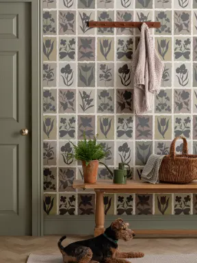 Multicolor Vintage Floral Classic Pattern Mural