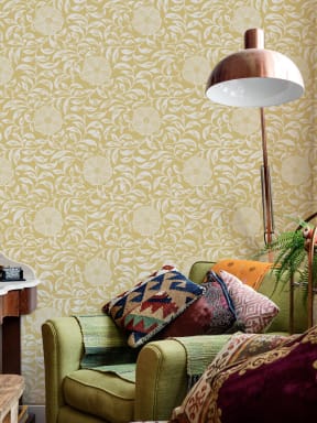 Yellow Owen Jones Peony Chinese Ornaments Illustrations Mural