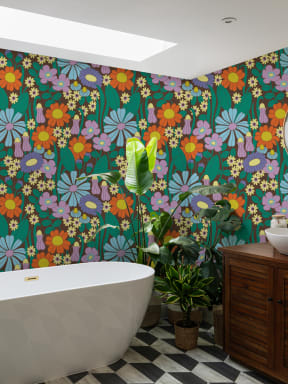 Elizabeth Olwen Groovy Meadow Multi Mural