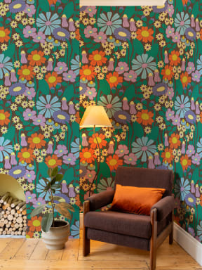 Elizabeth Olwen Groovy Meadow Multi Papier peint panoramique