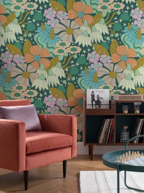 Elizabeth Olwen Cosmic Floral Multi Mural