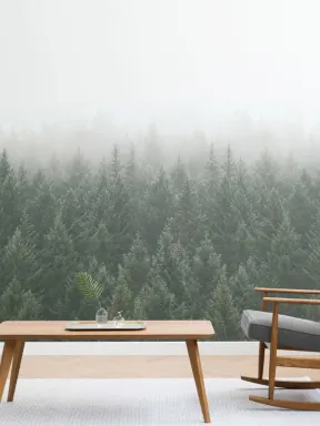 Crisp Pines Forest Wallpaper Mural