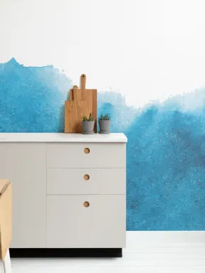 Fototapete Blauer Grunge Verblassende Farbe