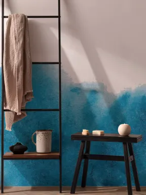 Blue Grunge Fading Paint Wallpaper Mural