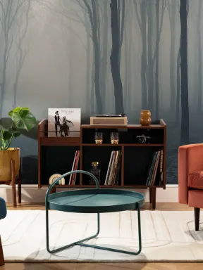Gray Mist Forest Wallpaper Mural