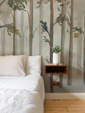 Painted Watercolor Forest Wallpaper Mural