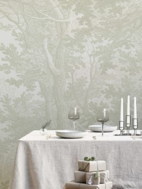 Green Vintage Forest Wallpaper Mural