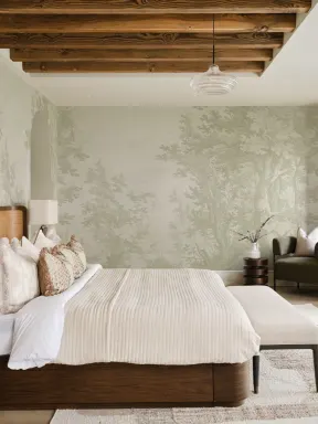 Green Vintage Forest Wallpaper Mural