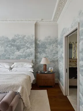 Blue Buttonwood Trees Forest Wall Mural