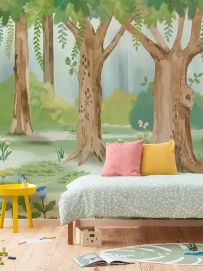 Fuzzlehog Forest Wall Mural
