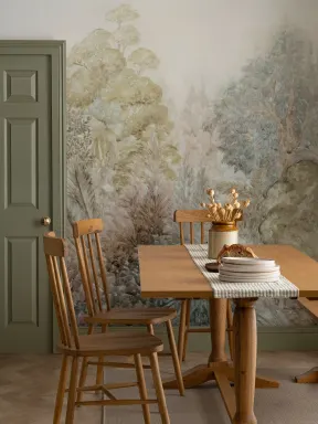 Gedeckte botanische klassische Natur Mehrfarbig Fototapete