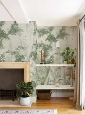 Green Sanctuary Jungle Botanical Wallpaper Mural