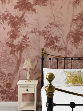 Terracotta Jungle Escape Botanical Wallpaper Mural