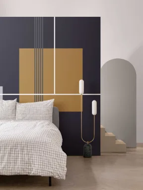 Mid Century Modern Squares Geometric Wallpaper Mural