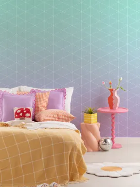 Ocean Drive Patterned Ombre Wallpaper Mural