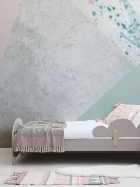Pink & Green Geometric Wallpaper Mural