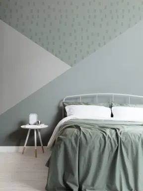 Pastel Green Geometric Triangle Prism Wallpaper Mural
