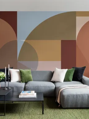 Multicolor Geometric Modern Abstract Murale