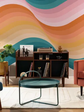 Classic Retro Multi Color Gradient Wallpaper Mural
