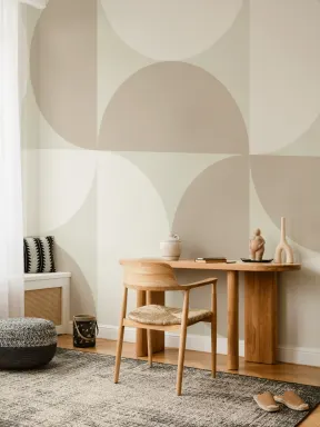 Nøytral sirkel geometrisk fototapet