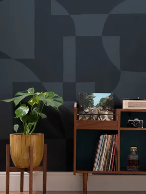 Panoramique géométrique et abstrait foncé d’inspiration scandinave