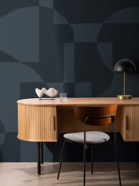 Panoramique géométrique et abstrait foncé d’inspiration scandinave