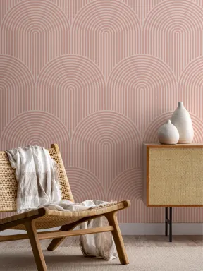 Nude Circuit Design Geometric Striped Repeat Pattern tapet