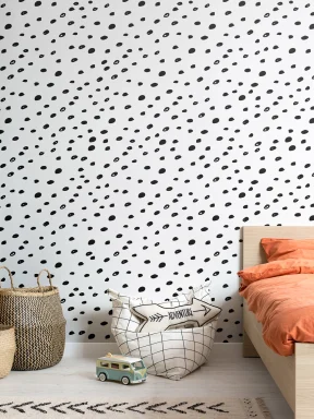 Musta & Valkoinen Spotty Speckle kuvatapetti