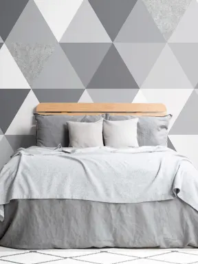 Gray Concrete Texture Geometric Triangle Wallpaper Mural