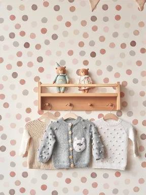 Lämmin sävy akvarelli Polka Dot kuvatapetti