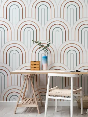 Multicolor Minimalistisk Loop Tapet