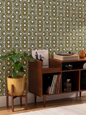 Retro 70s cercuri repeta model tapet