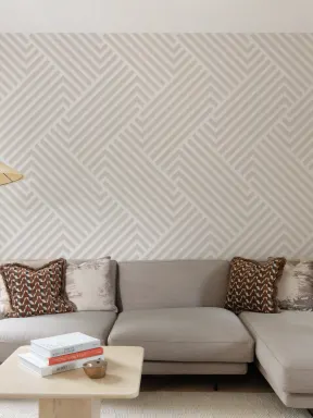 3D Geometric Stripes Wallpaper