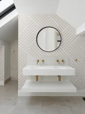 3D Geometric Stripes Wallpaper