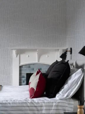Mural de Papel de Parede Contemporâneo com Padrão Ondulado Dune Grey