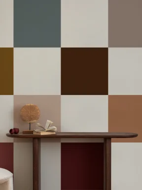 Fargerik rutete chic geometrisk mønster fototapet