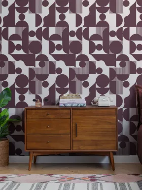 Papel de parede de formas geométricas modernas da Borgonha
