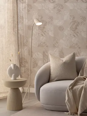 Neutral Modern Geometric Marble Shapes Wallpaper