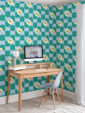 Elizabeth Olwen Petal Pop Groen Behang