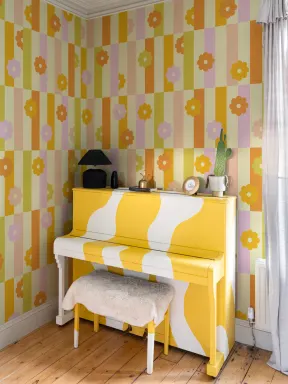 Papier peint panoramique Elizabeth Olwen Flower Shift Orange