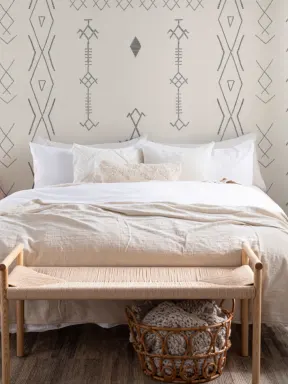 Neutral African Style Tribal Wallpaper Mural