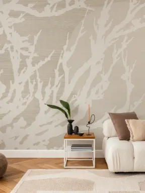 Neutral Japandi Elegant Yuugen Nature Wall Mural