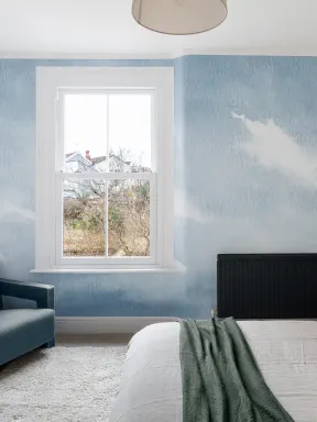 Blue Watercolor Cloud & Sky Wallpaper Mural
