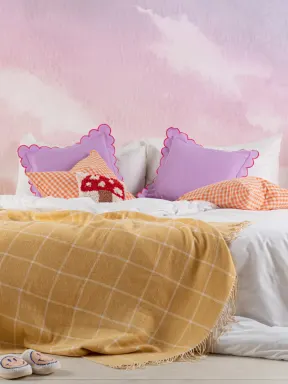Bright Pastel Watercolor Cloud & Sky Wallpaper Mural