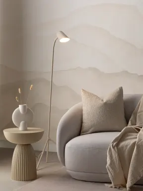 Beige Watercolor Mountains Wallpaper Mural